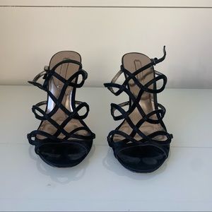 BCBG Black strappy heels